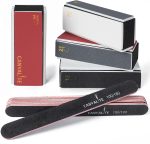 Nail Files Canvalite Nail File and Buffer Professional Emery Boards Washable Double Sided Reusable Manicure File for Home and Salon Use 6 PCS